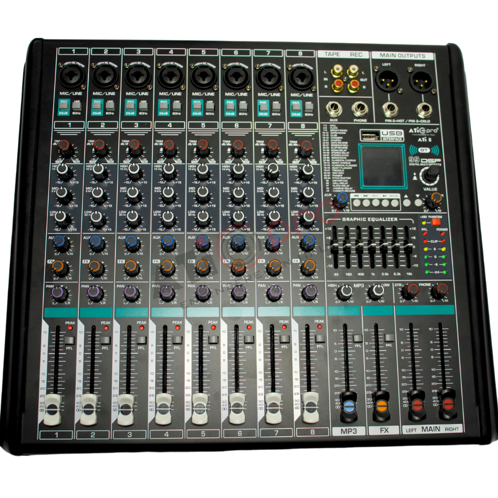 Live Mixer 8 Channel Model ATI8 Live Mixer 8 Channel Model ATI8