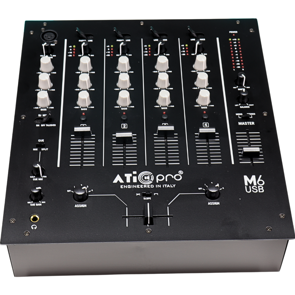 DJ Mixer 4 Channel Model ATI M6 USB DJ Mixer 4 Channel Model ATI M6 USB