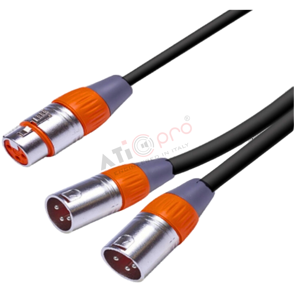 2 Male XLR to 1 Female XLR Connector Model A003 2 Male XLR to 1 Female XLR Connector Model A003