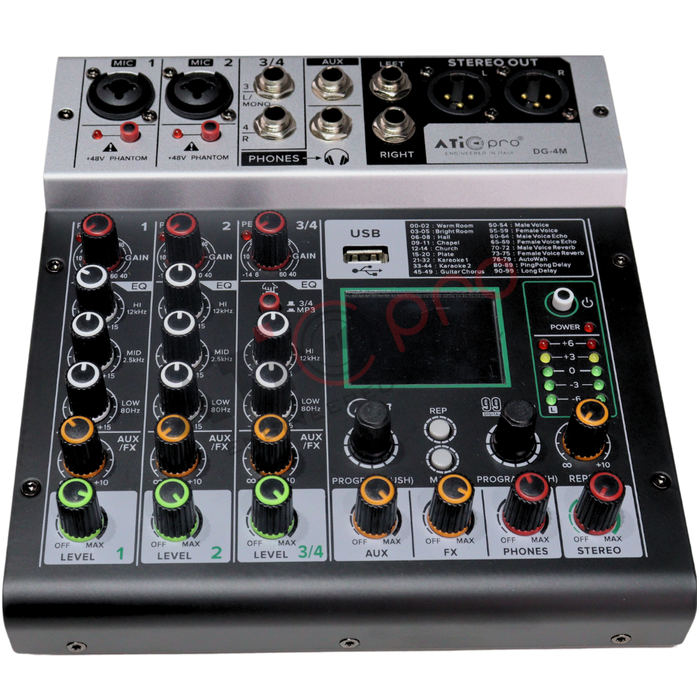 4 Channel Live Mixer Model DG 4M