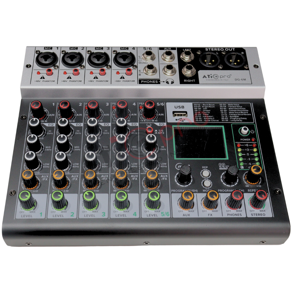 6 Channel Live Mixer Model DG 6 M