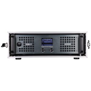 DJ Amplifier Model ATI 19+ With Digital Display & Heavy Duty Flight Case
