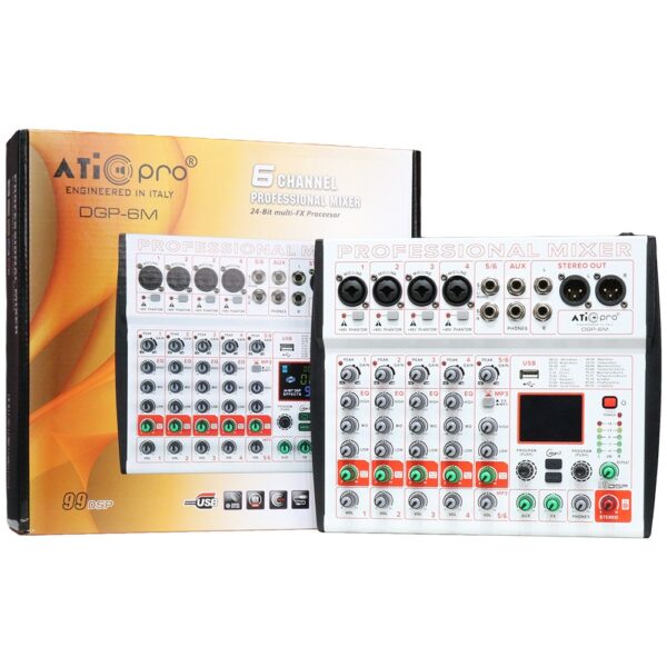6 CHANNEL LIVE MIXER DGP 6 M - Atipro Audio