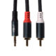 2 RCA to 3.5 MM Golden Pin Connector – Model A601W (1.5 Meter)
