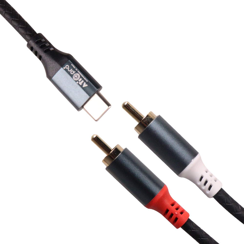 Type C to 2 RCA Golden Pin Connector – Model A701AW (2 Meter) Type C to 2 RCA Golden Pin Connector – Model A701AW (2 Meter)